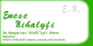 emese mihalyfi business card